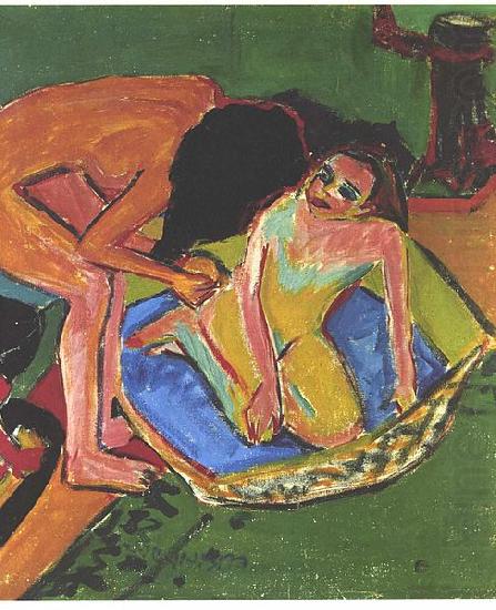 Ernst Ludwig Kirchner Marcella and Franzi in the atelier china oil painting image